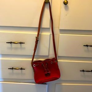 Vintage Dooney and Burke red bucket purse